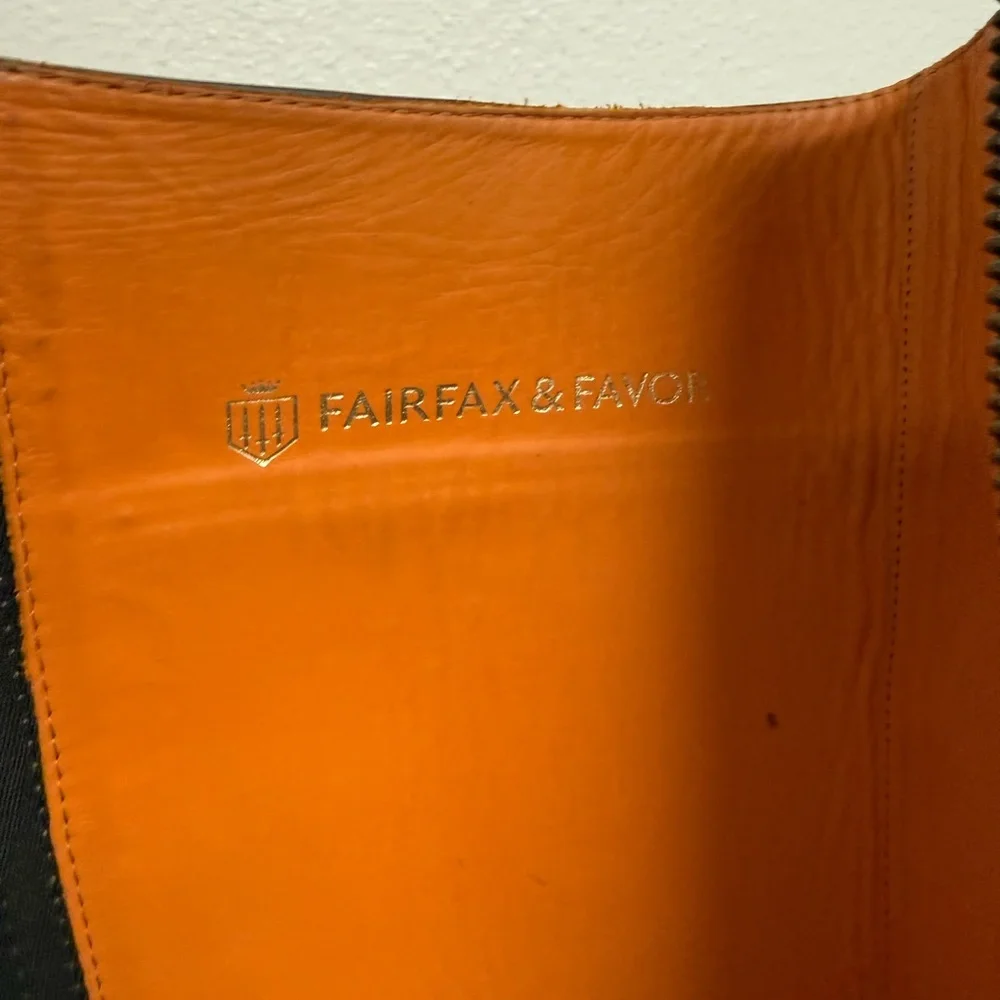 Fairfax & Favor Regina mahogany leather boots regular fit size 9 1/2 - Picture 7 of 9